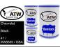 Preview: Chevrolet, Black, 41 / WA8555 / GBA: 500ml Lackdose + 500ml Klarlack + 250ml Härter - Set, von ATW Autoteile West.